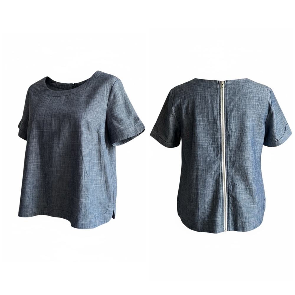 One Love Clothing Los Angeles Blue Chambray Cotton Top Size Large